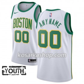 Dres Boston Celtics Prilagođeni Nike 2018-19 City Edition Bijela Swingman - Dječji